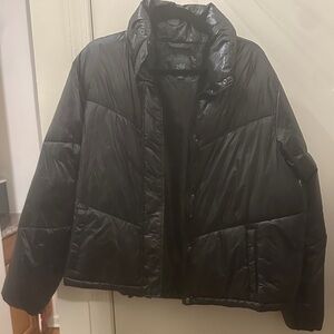 Wild Fable Shiny Black Puffer Jacket